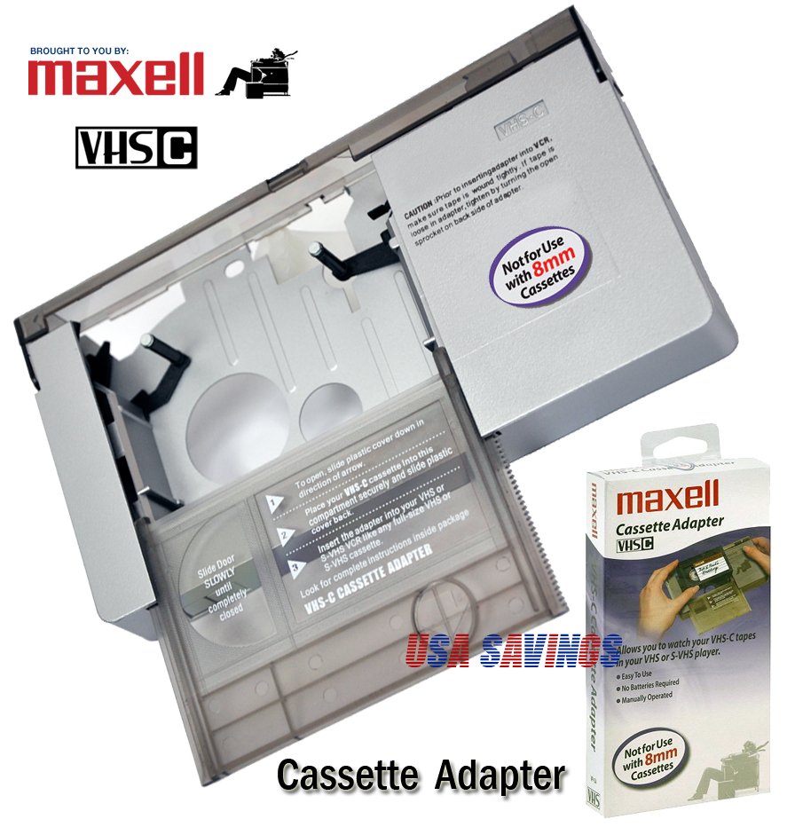 Maxell VHS C Cassette Adapter for JVC C P7U TC30 C P8US eBay